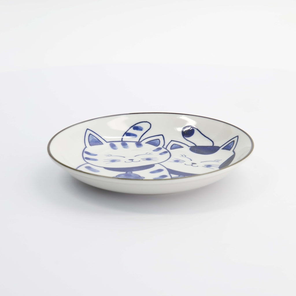 Kawaii Round Plate Cat Neko 16.7x2.8cm