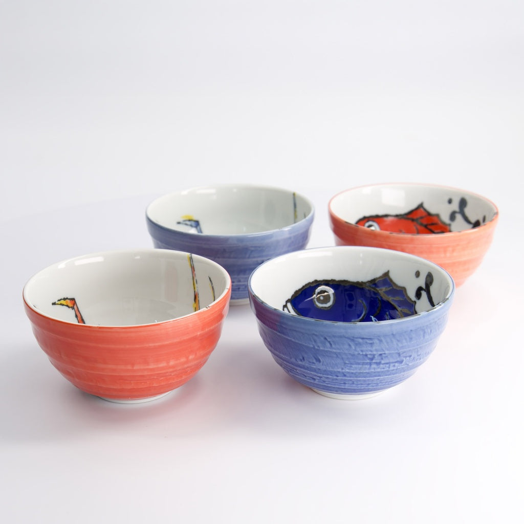Seafood Bowl Giftset 4pcs 13.2x7.3cm 500ml Lobster & Snapper