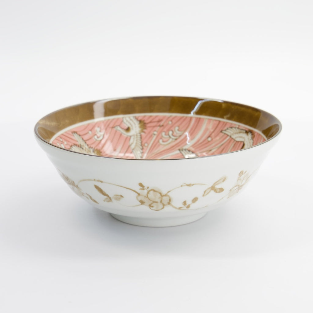 Crane Ramen Bowl 21x7.8cm 1000ml Pink