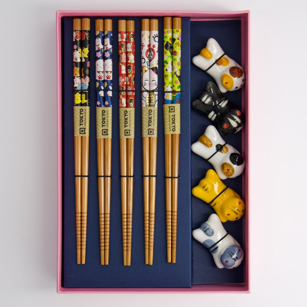 Chopstick Giftset/10 Lucky Cats