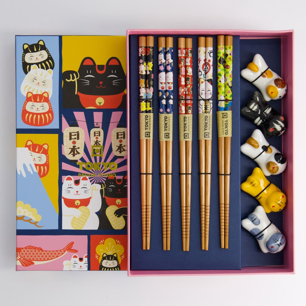 Chopstick Giftset/10 Lucky Cats