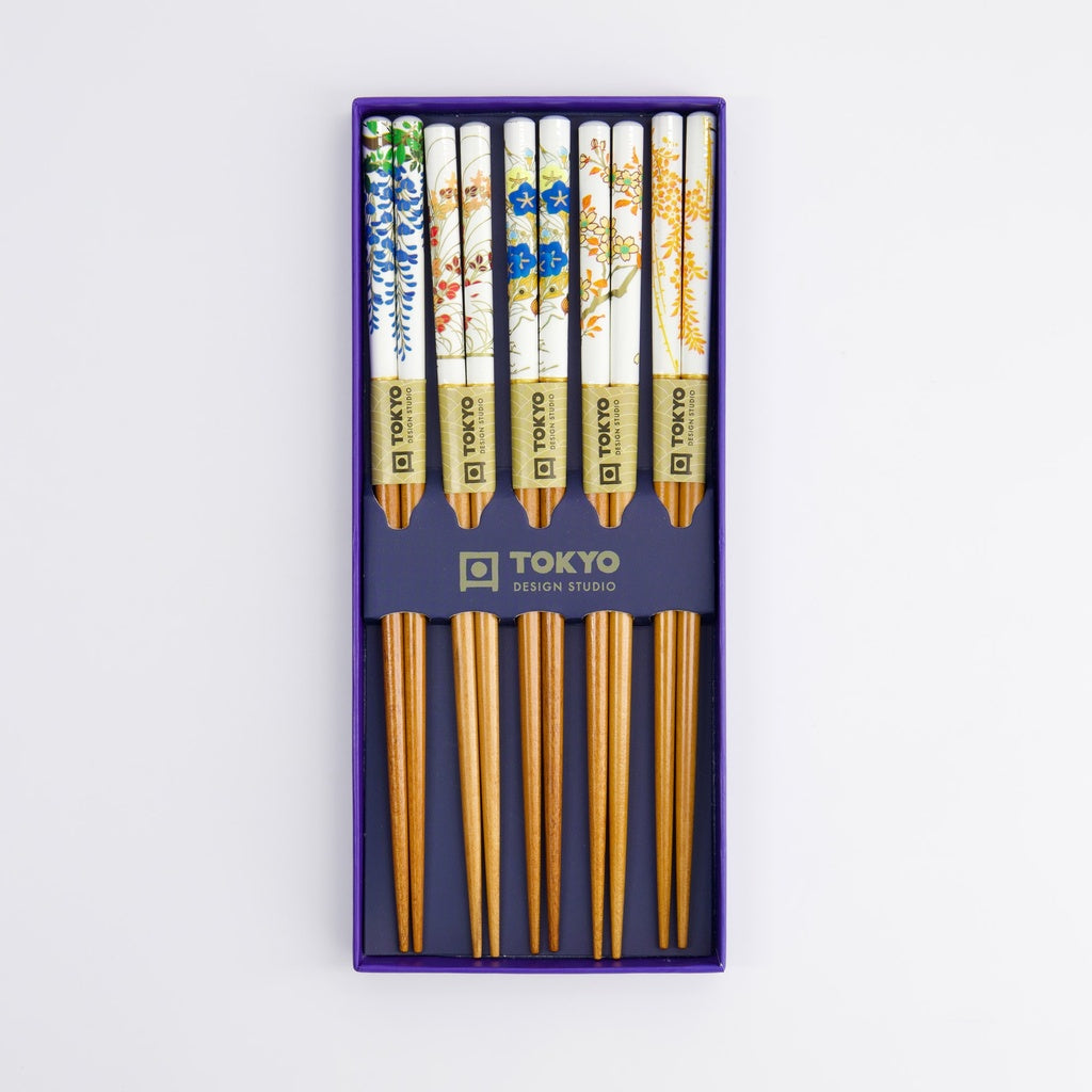 Chopstick Giftset/5 Floral Patterns