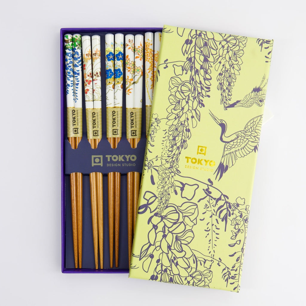 Chopstick Giftset/5 Floral Patterns
