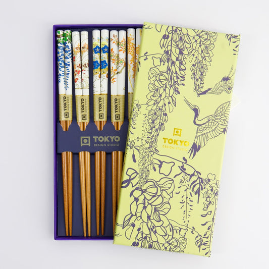 Chopstick Giftset/5 Floral Patterns