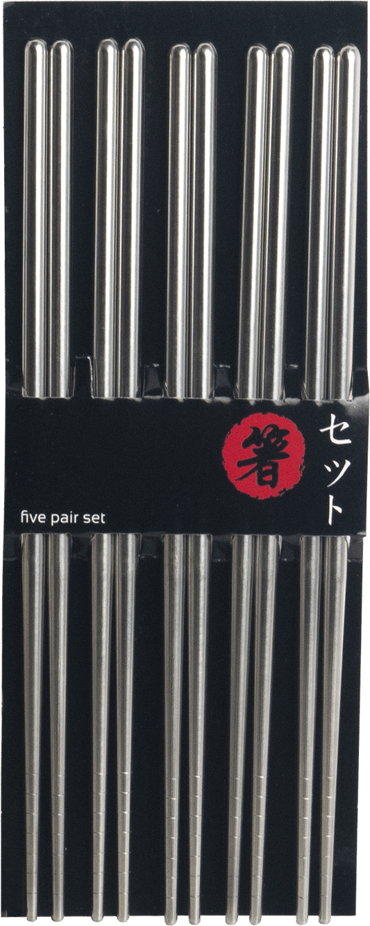 Stainless steel chopstick set