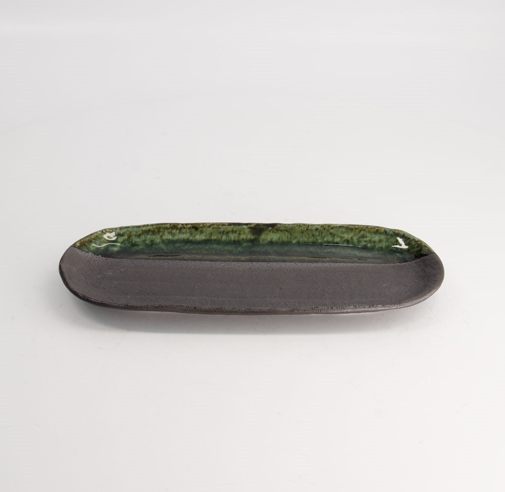 Large Oval Plate Yuzukuru Nuriwake