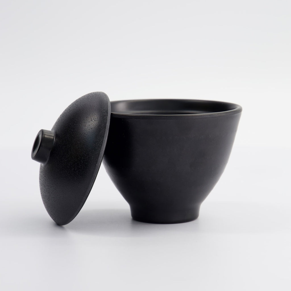 Melamine Zen Soup Bowl w/lid 10.5x7.9cm 250ml Black