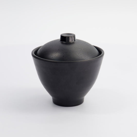 Melamine Zen Soup Bowl w/lid 10.5x7.9cm 250ml Black