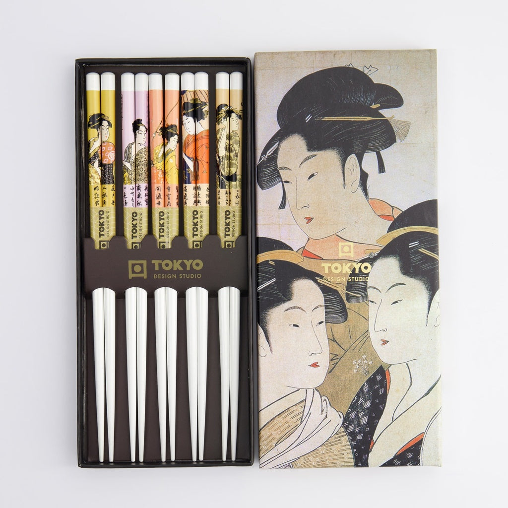 Chopstick Giftset/5 Geisha White