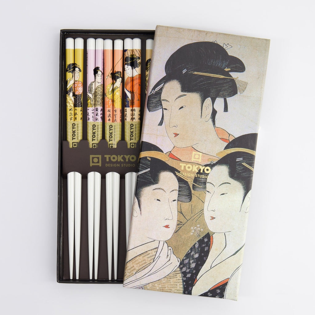 Chopstick Giftset/5 Geisha White