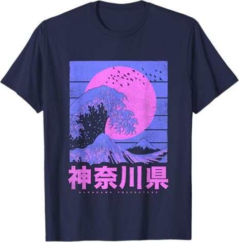 Pop Art Japan Flag Honshu Nihon Japanese Wave Off Kanagawa T-Shirt