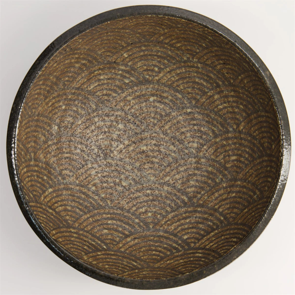 Minoyaki Bronze Matte Wave Ramen Bowl