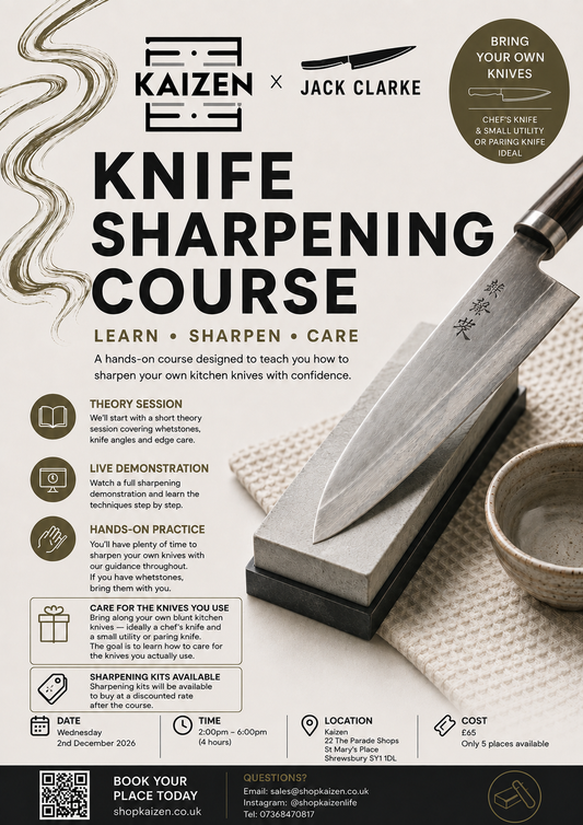 Jack Clarke Knife Sharpening Course. Wednesday 2nd December 2026