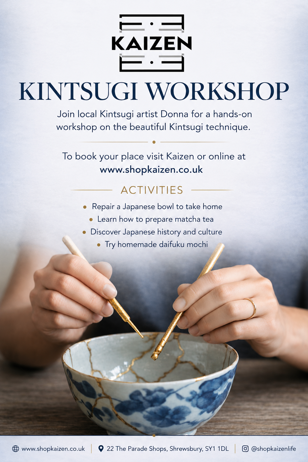 Kintsugi Workshop  - Thursday 19th November 3pm-6pm