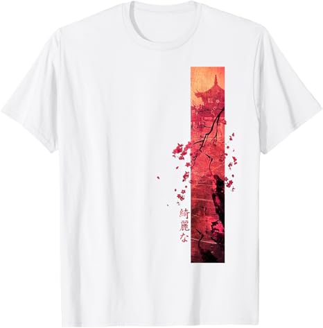 Japan Retro 80's 90's with Japanese Cherry Blossom Vaporwave T-Shirt