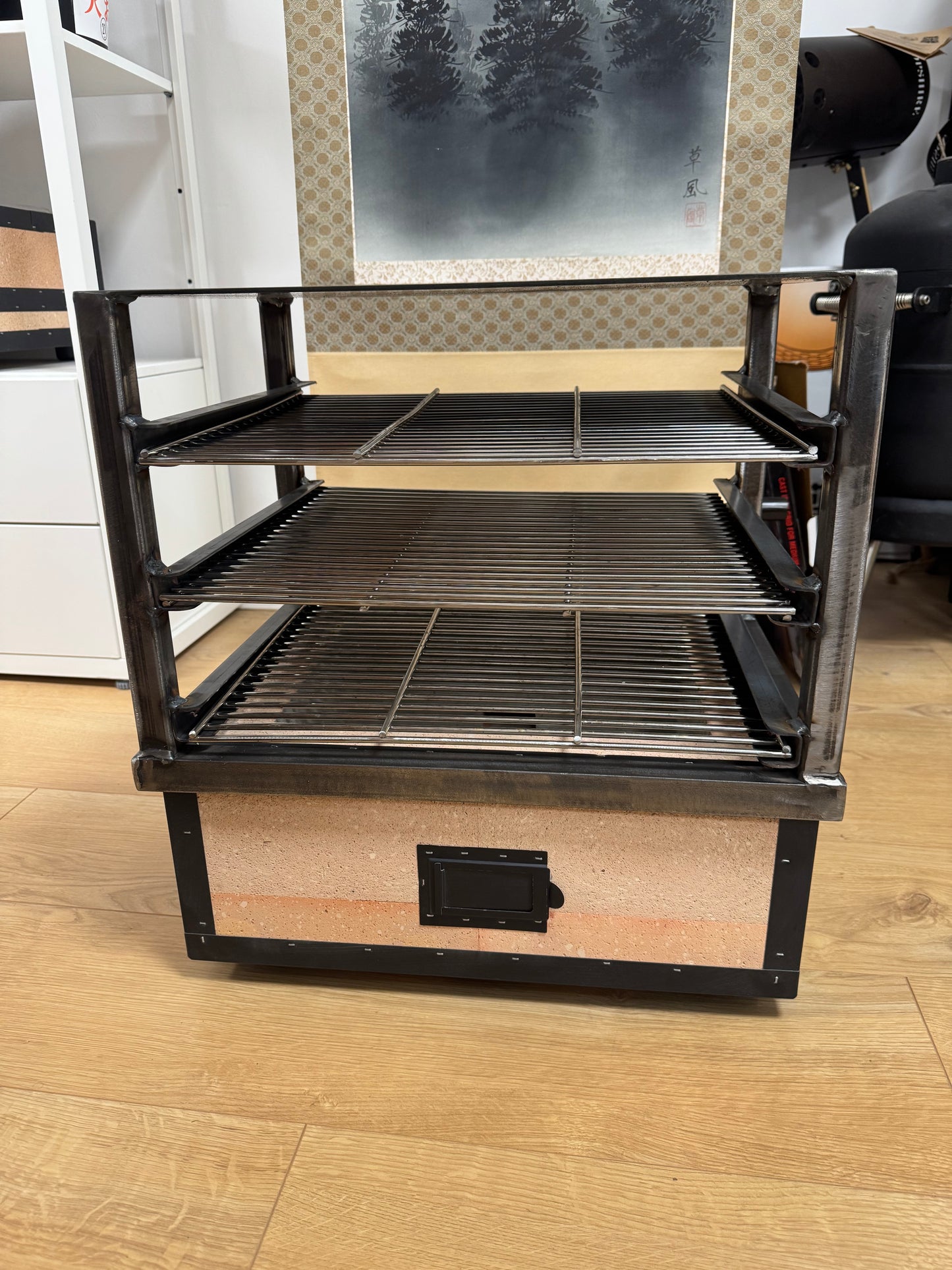 KAIZEN Locally Forged Raw Iron Multi Level Rack/Shelving/for Medium Wide Konro