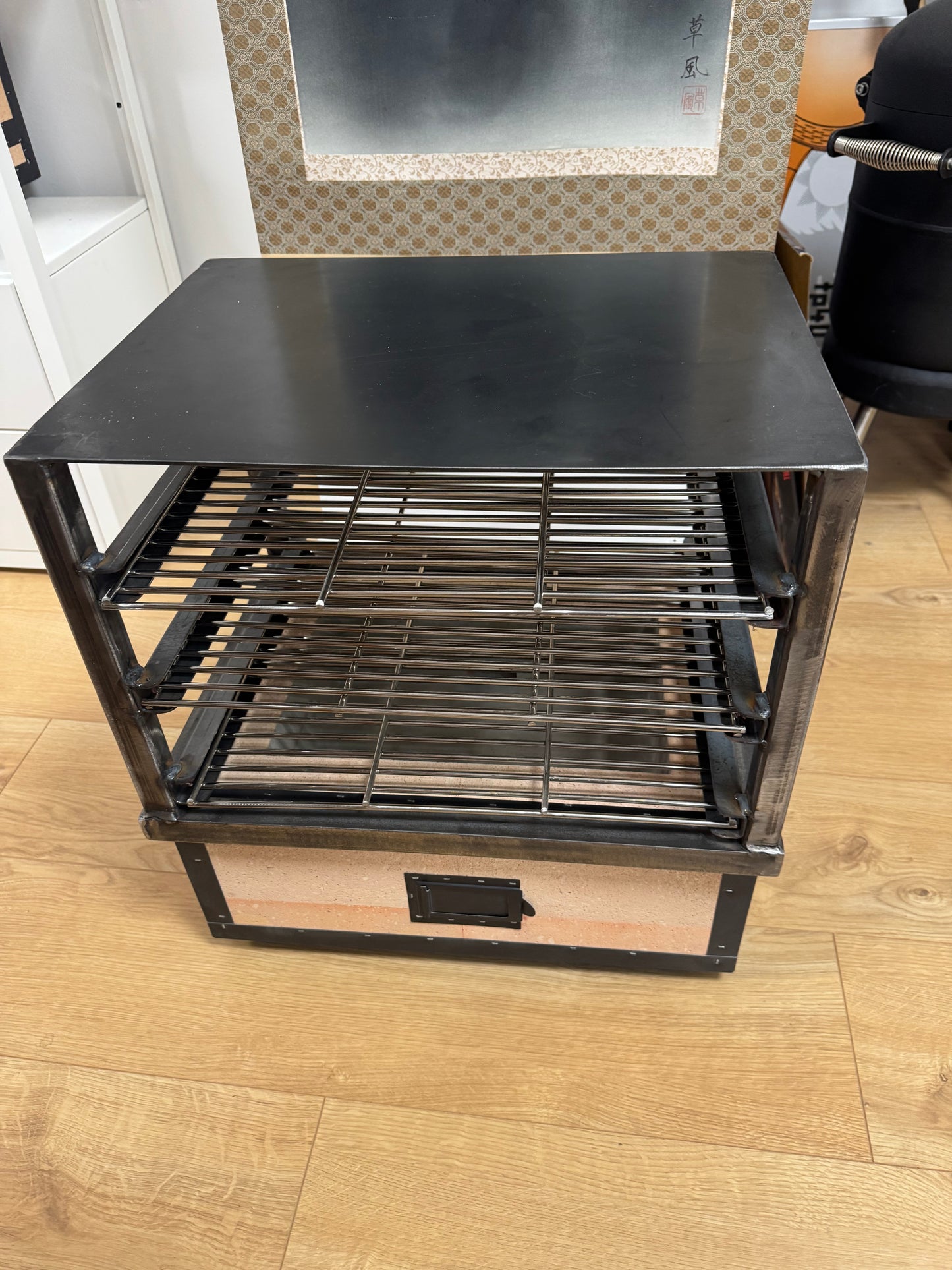 KAIZEN Locally Forged Raw Iron Multi Level Rack/Shelving/for Medium Wide Konro