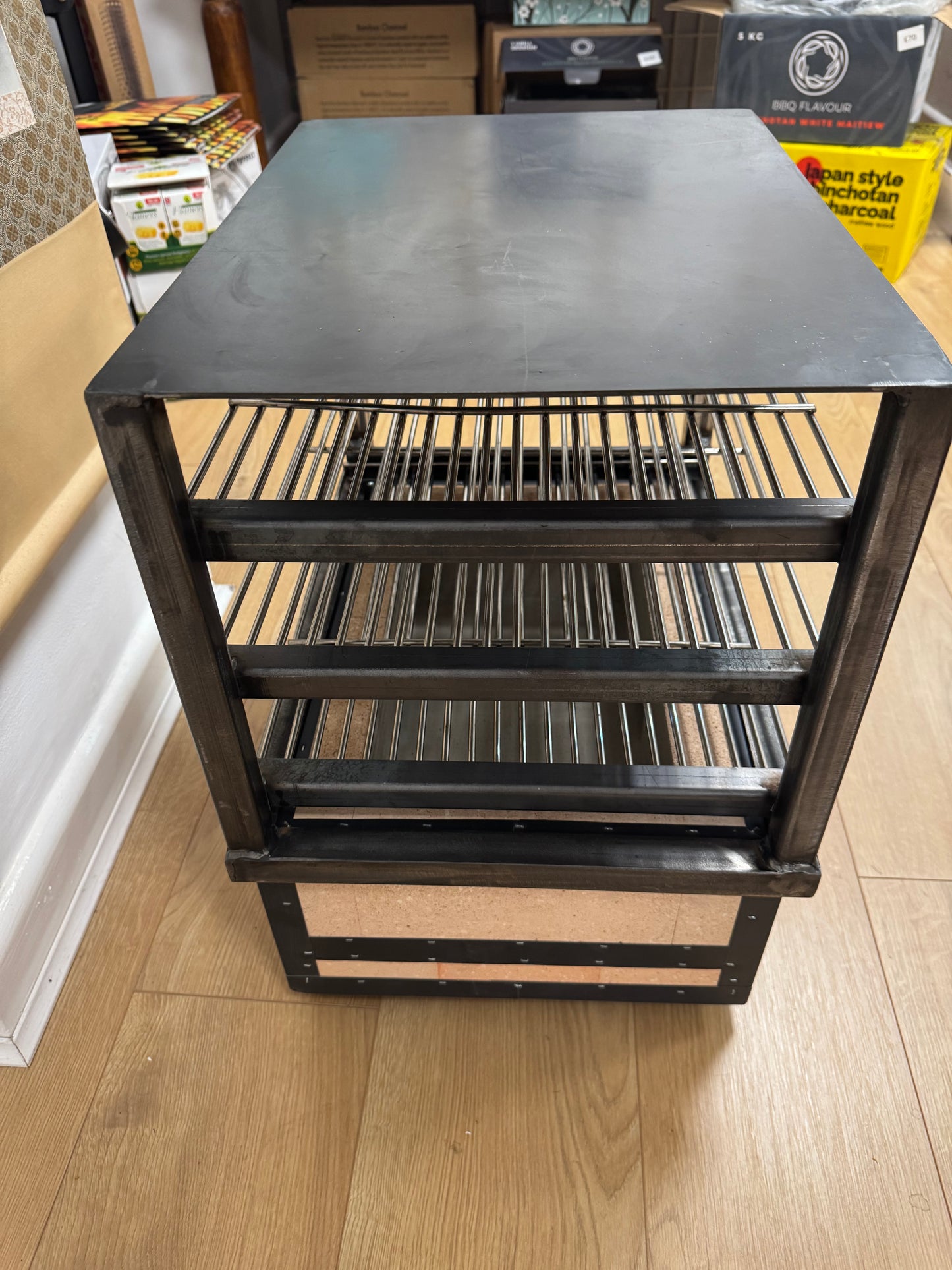 KAIZEN Locally Forged Raw Iron Multi Level Rack/Shelving/for Medium Wide Konro