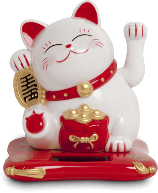 White Lucky cat Solar