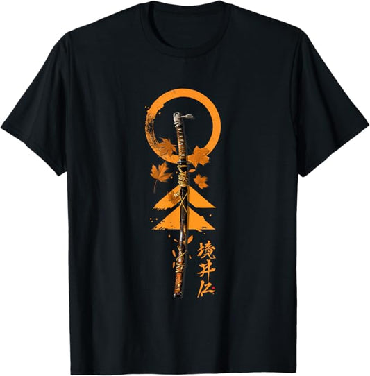 Sword Ghost Samurai Warrior Retro T-Shirt