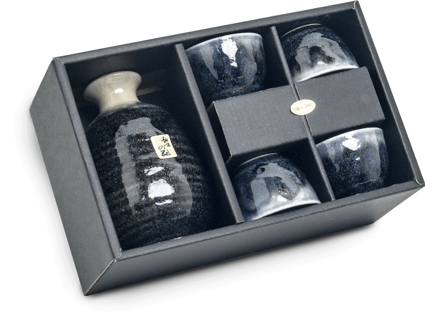 The blue glaze sake set