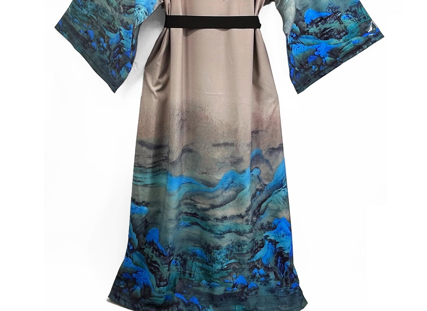 Kimono Robe  "Thousand Miles of Mountains and Rivers” Design