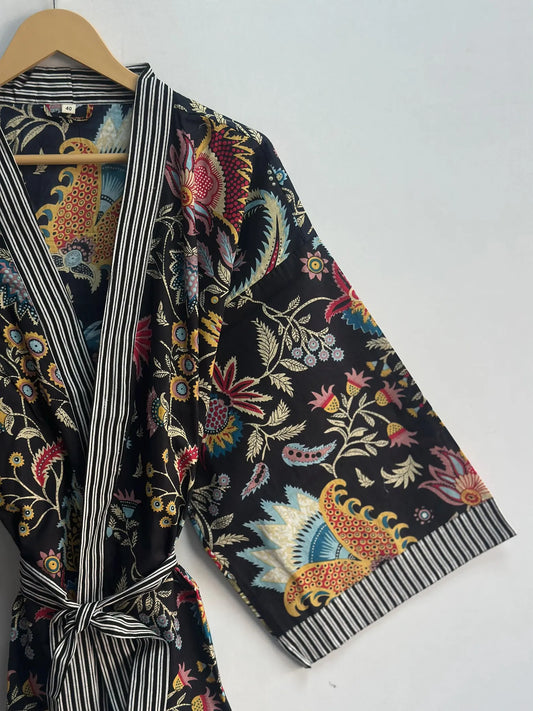 Cotton Kimono Black