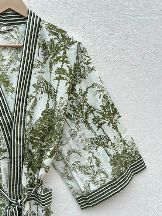 Cotton Kimono Green