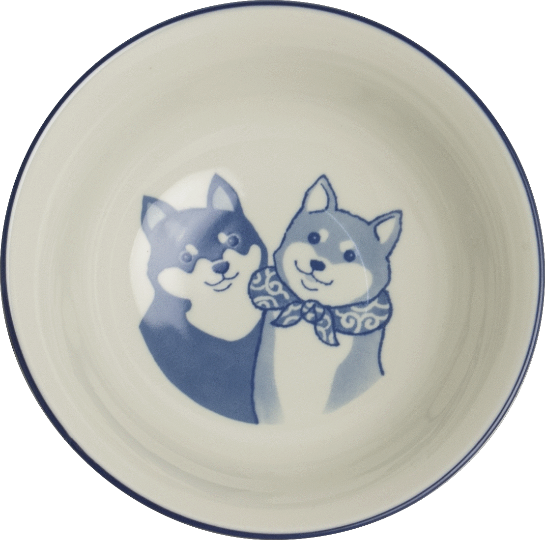 Japanese Shiba Dog Blue Bowl
