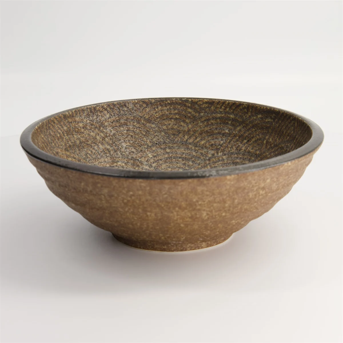 Minoyaki Bronze Matte Wave Ramen Bowl 24.6x8.6cm 1550ml 14447