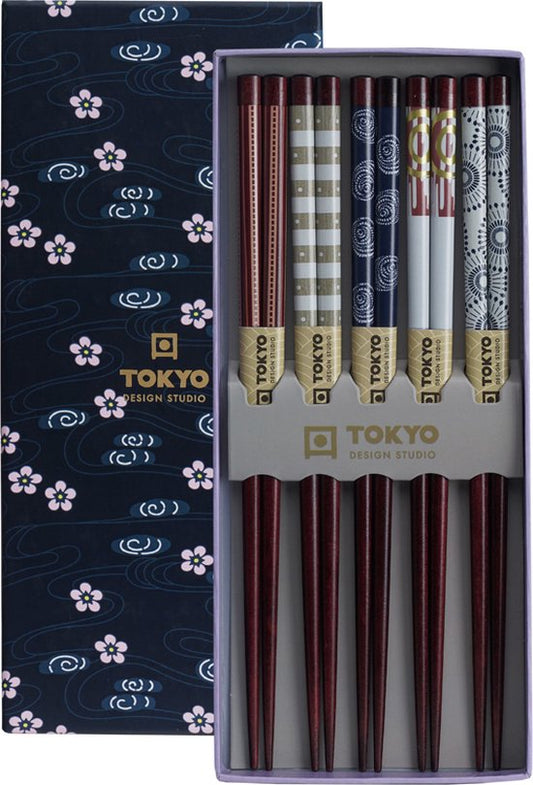Mixed Japanese design chopstick gift set