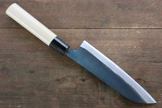 Kanetsune Blue Steel No.2 Kurouchi Santoku Japanese Knife 165mm