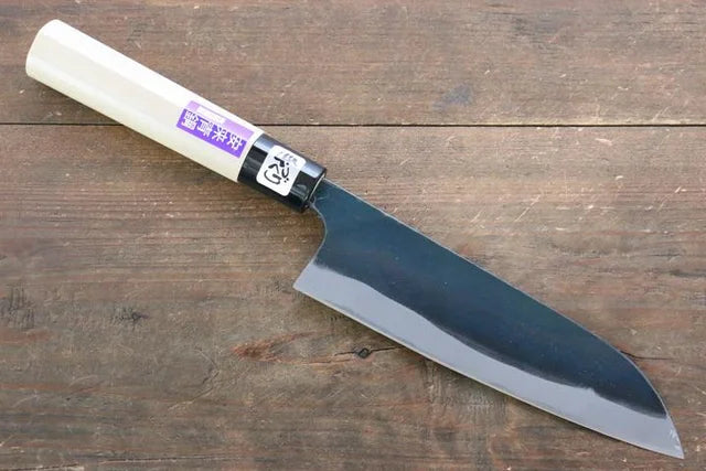 Kanetsune Blue Steel No.2 Kurouchi Santoku Japanese Knife 165mm