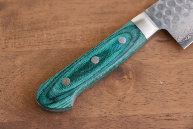 Sakai Takayuki VG10 17 Layer Damascus Gyuto 240mm Green Pakka wood Handle